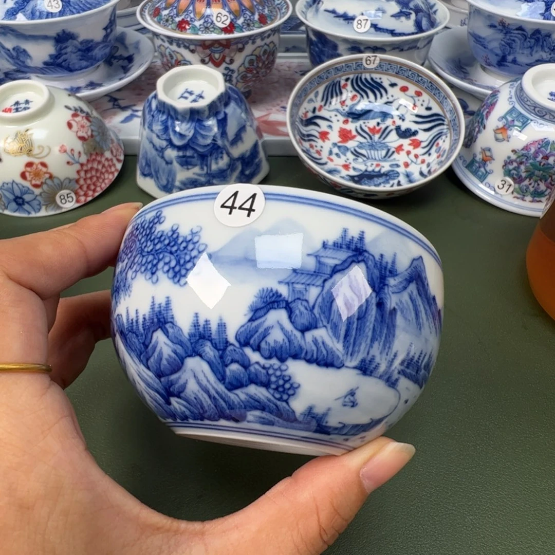 陶瓷景德镇纯手工纯手绘茶具木木44