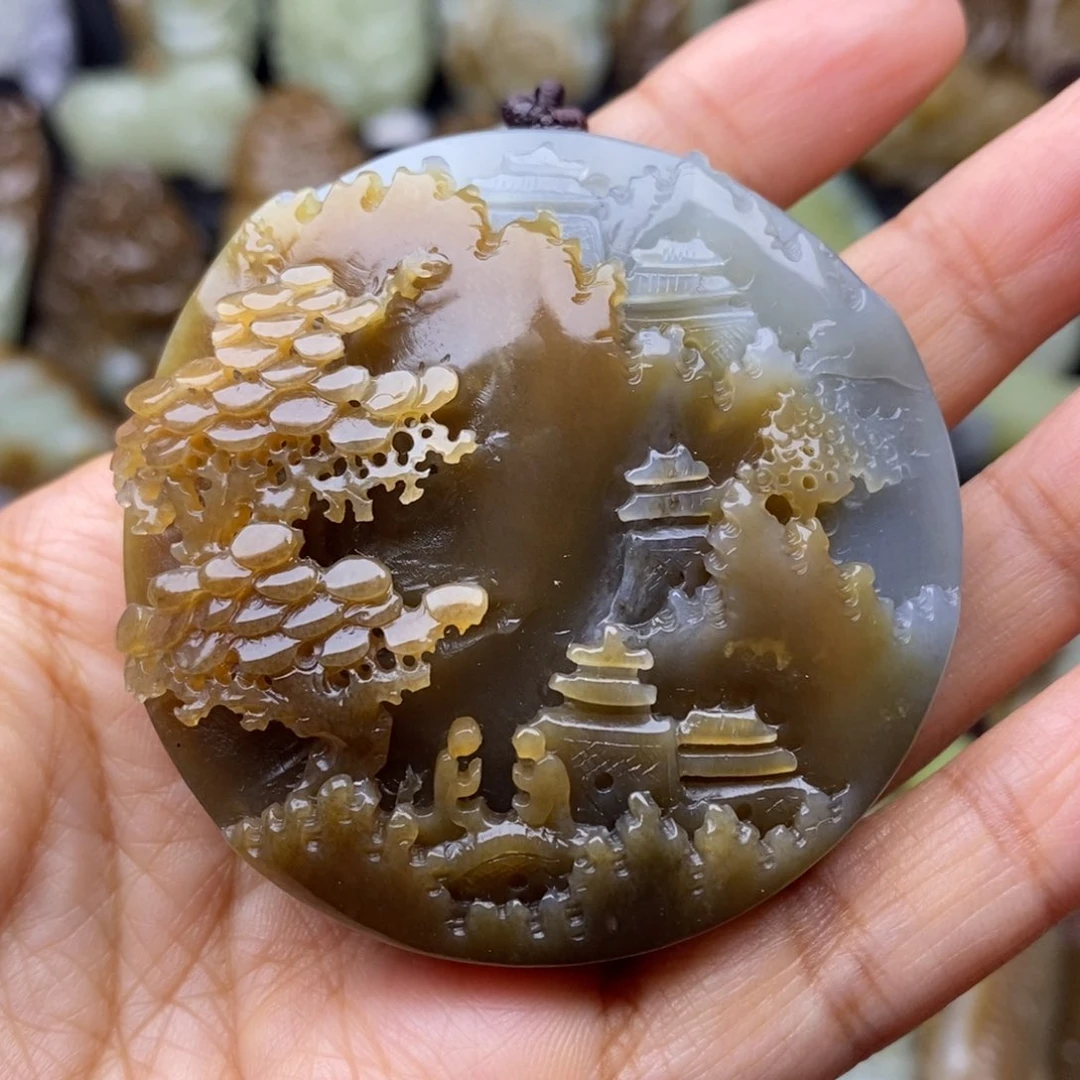 项链未镶嵌和田玉（糖玉）
