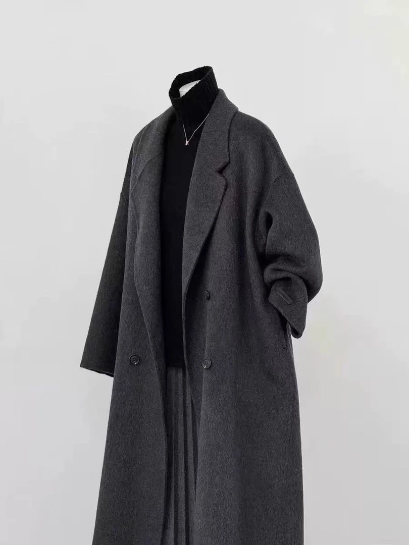 【101-200】25秋冬新款外套女简约轻奢羊毛长款大衣通勤