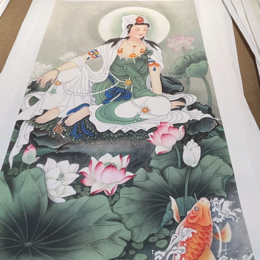 国画李老师观自在