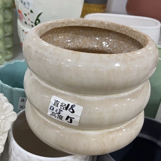 多肉绿植陶瓷花盆9.9包邮，有孔