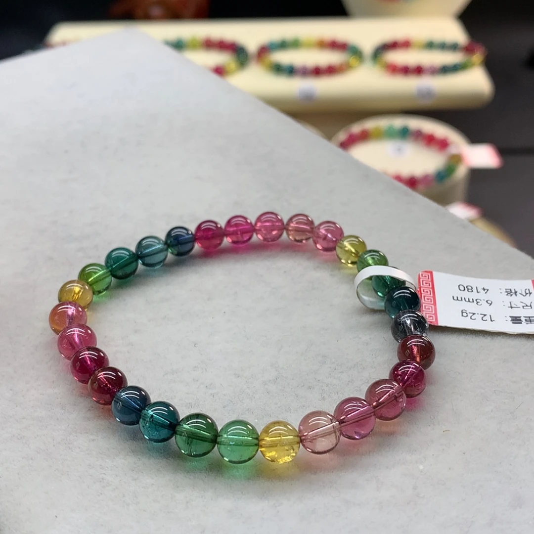 【闪购商品】未镶嵌手链碧玺艳丽单圈6.3