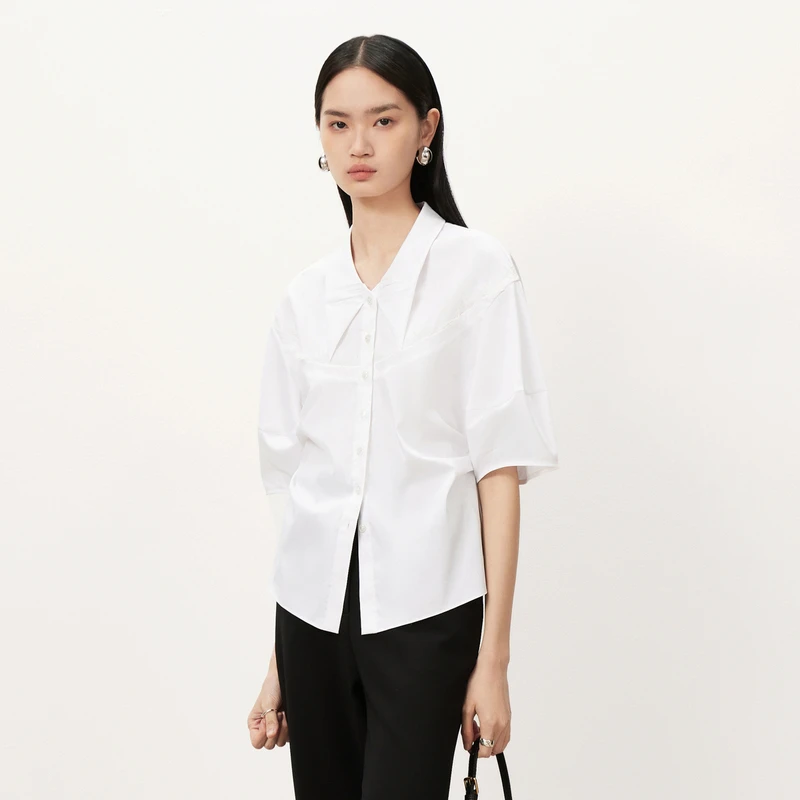 【商场同款】HPLY荷比俪宫廷风浪漫蕾丝衬衫HMD31630033