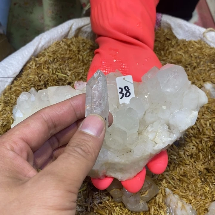 水晶水晶原石摆件未镶嵌超****●