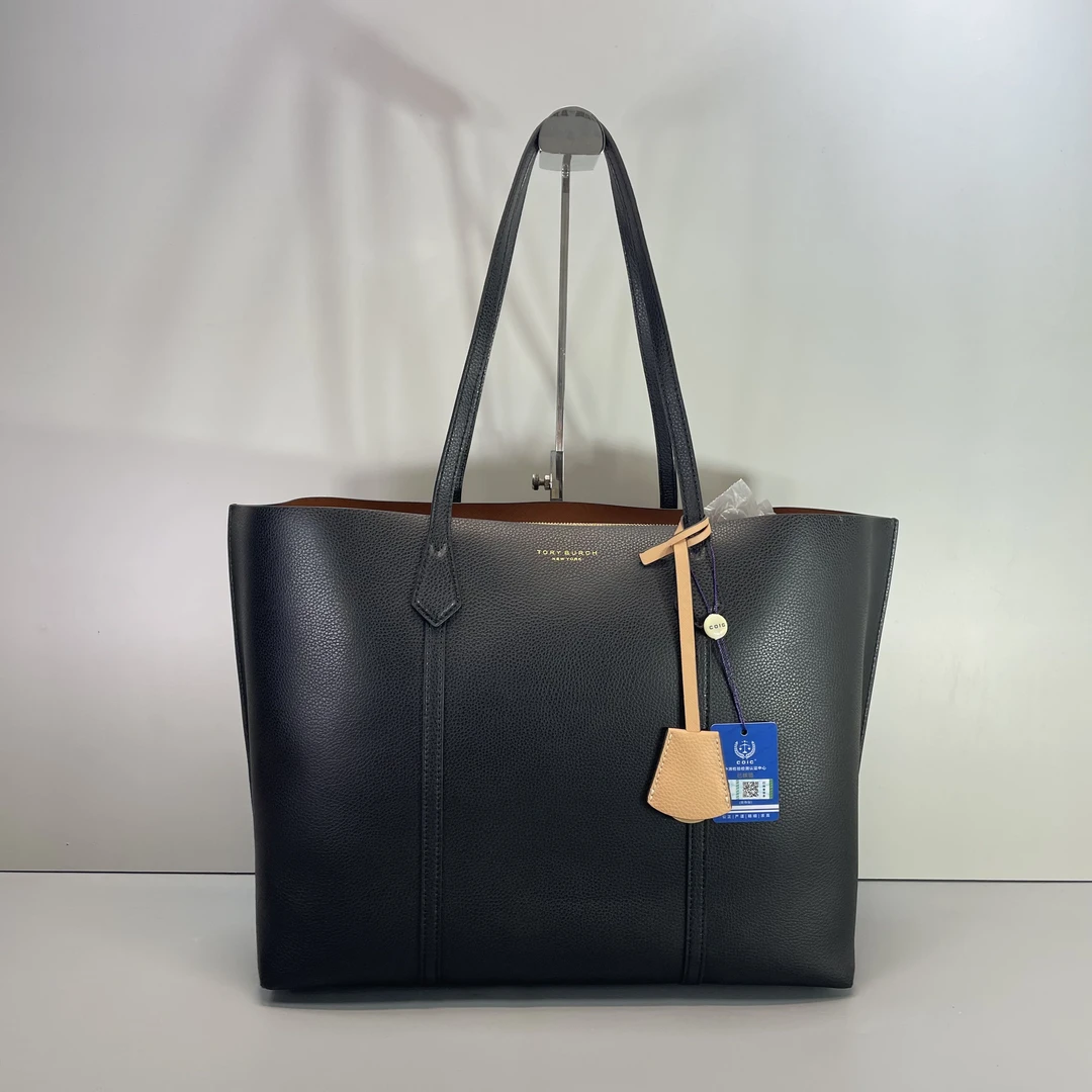 99新 TORY BURCH/汤丽柏琦 媚姐/黑色大托特包36*29*14cmSG012202