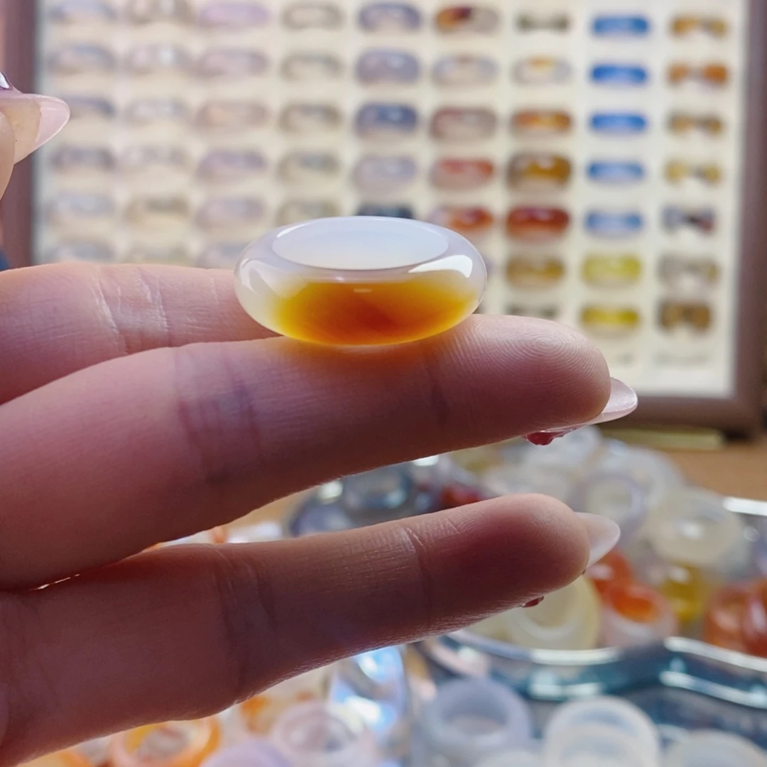 玛瑙/玉髓戒指未镶嵌淘**啦