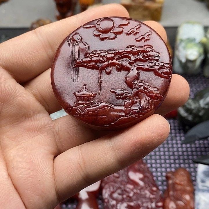 蛇纹石玉未镶嵌颈饰