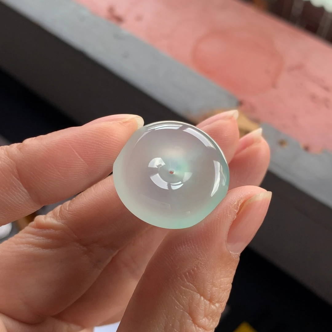 翡翠颈饰未镶嵌天然缅甸翡翠吊坠23.8-7.7