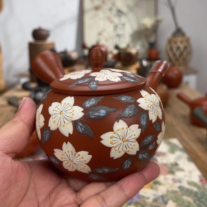 常滑玉光清月合作茶壶