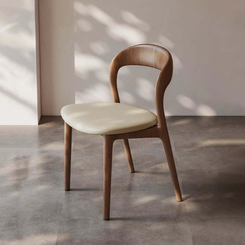 新中式实木餐椅家用餐桌北欧现代简约2024新款椅子复古中古风
