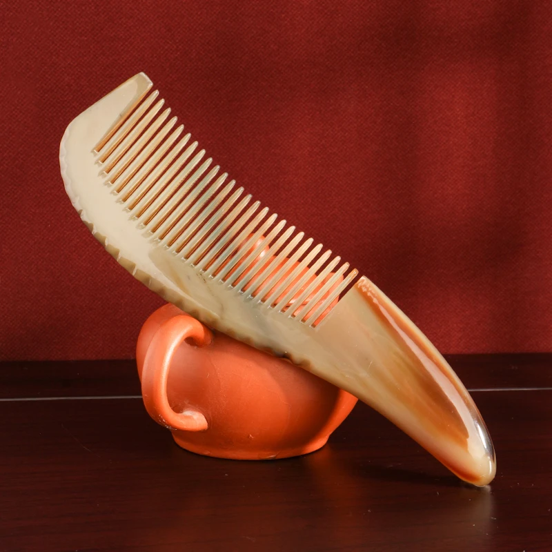 一把装大号牛角梳子高颜值放松按摩梳密齿顺发梳头皮按摩家用梳