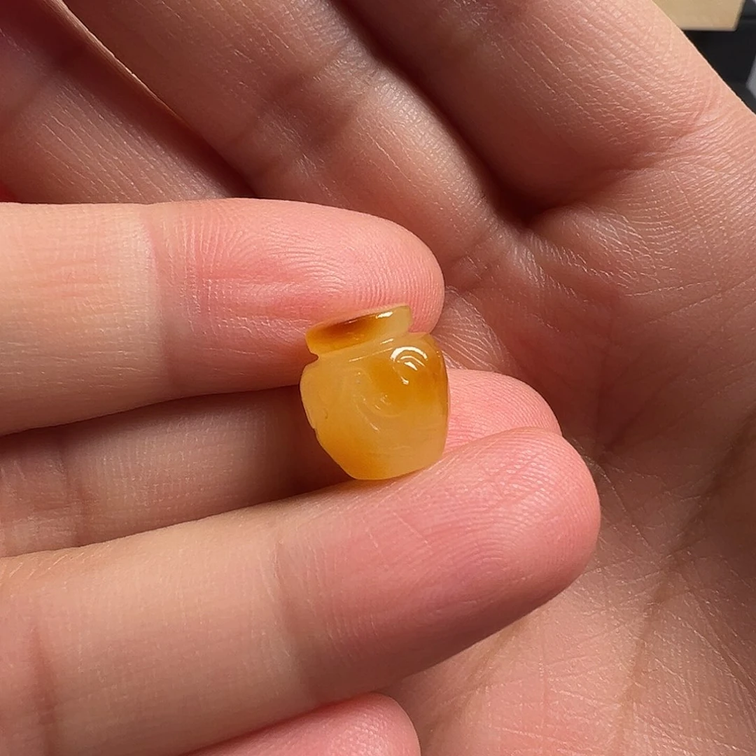 蜜蜡颈饰未镶嵌蜜罐（打孔不退换）