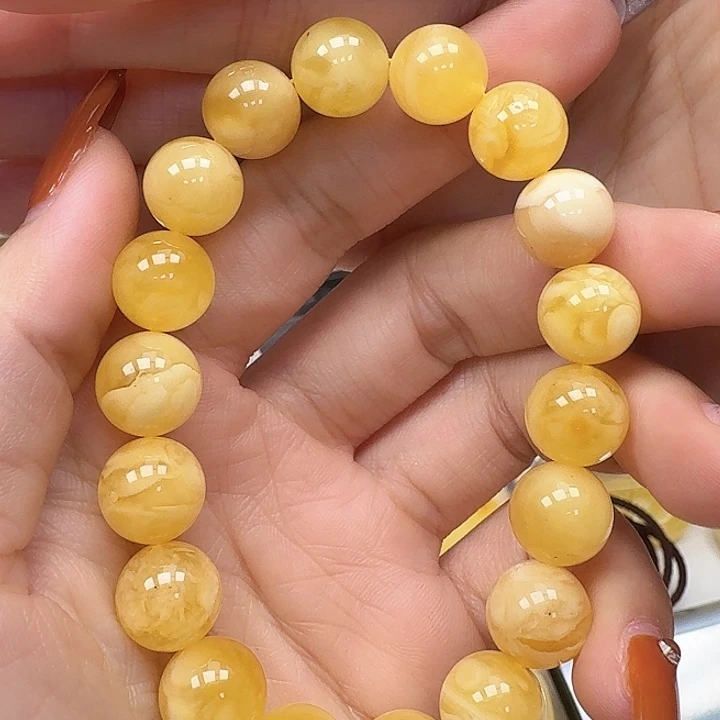 琥珀未镶嵌珠宝奇石手串