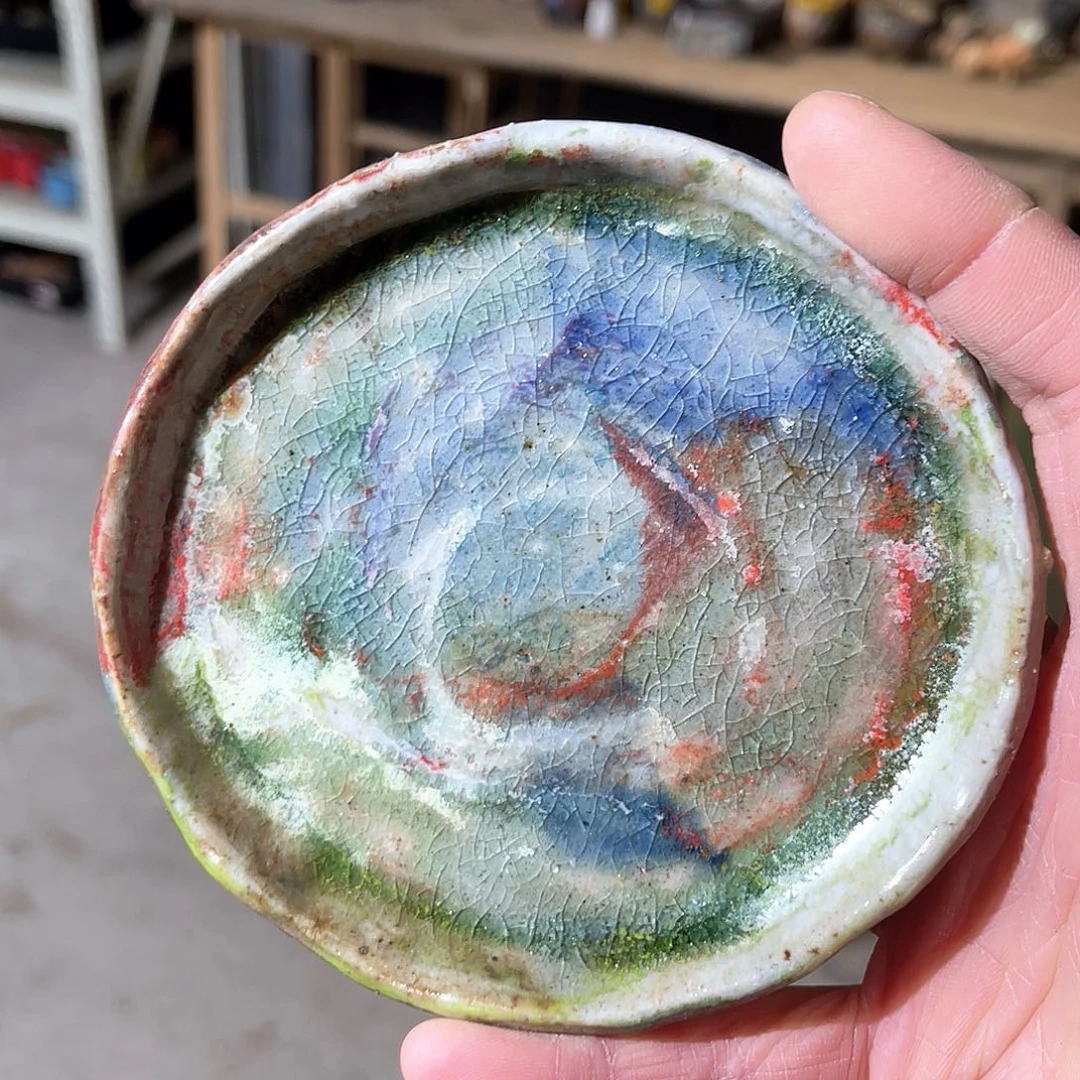 红陶托盘直径10厘米