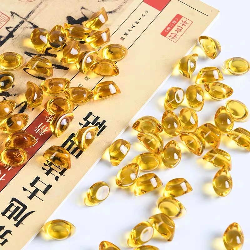 【城丽】金灿灿元宝摆件家居客厅装饰金色实心工艺品桌面装饰40个