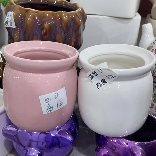 多肉绿植陶瓷花盆9.9包邮，有孔