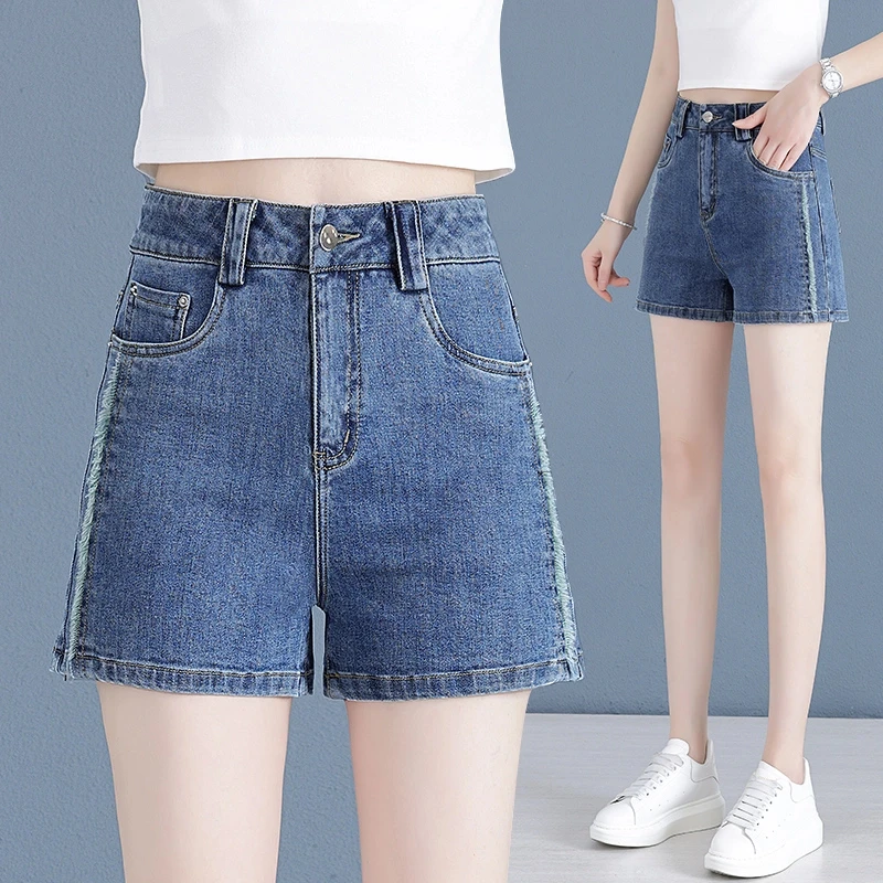 牛仔短裤女高腰裤子2024夏季新款韩版显瘦百搭女裤宽松薄款热裤潮