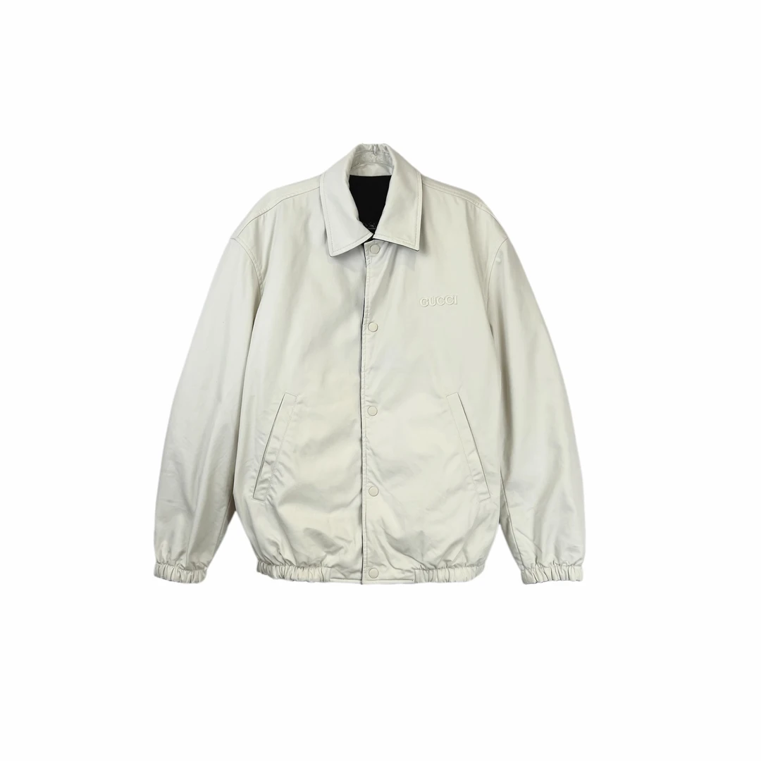 99新 GUCCI/古驰 012662  S24 Logo字母印花拉链双面穿夹克 44码