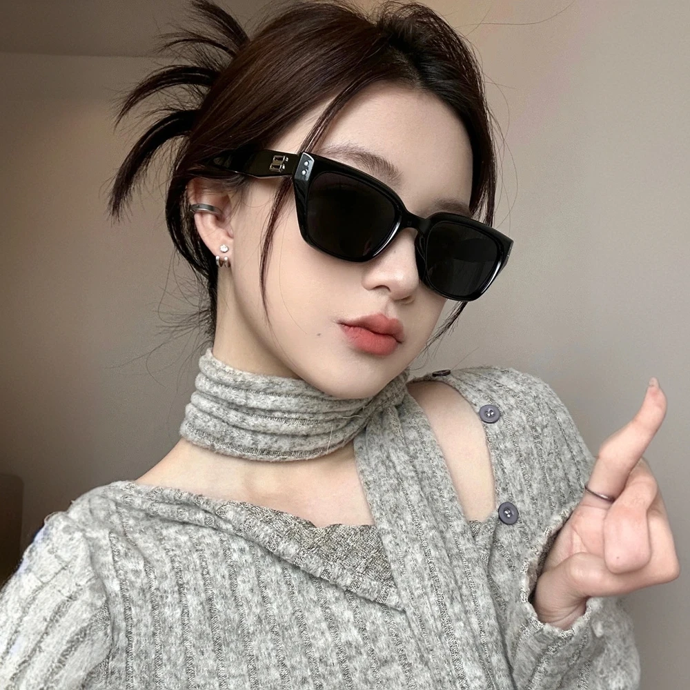 gm墨镜女黑超2025新款潮高级感复古猫眼百搭防紫外线小框太阳眼镜