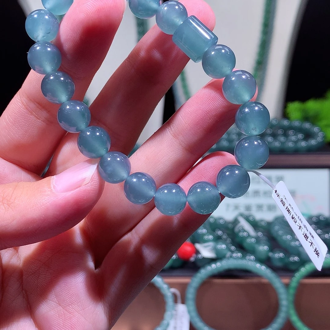 翡翠未镶嵌手链天然a货翡翠9.8