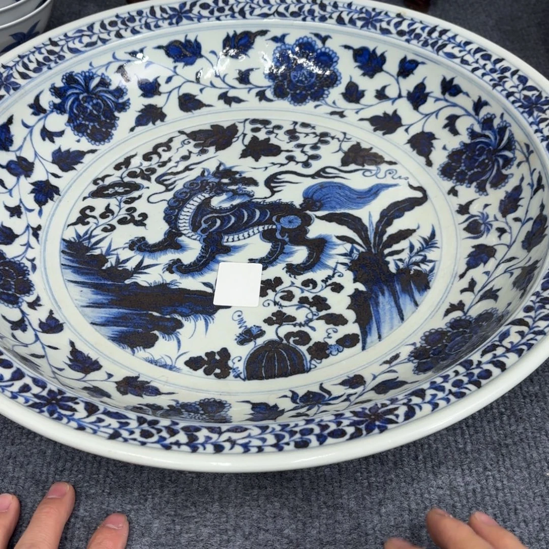 牧***4摆件陶瓷器工艺品摆件青花