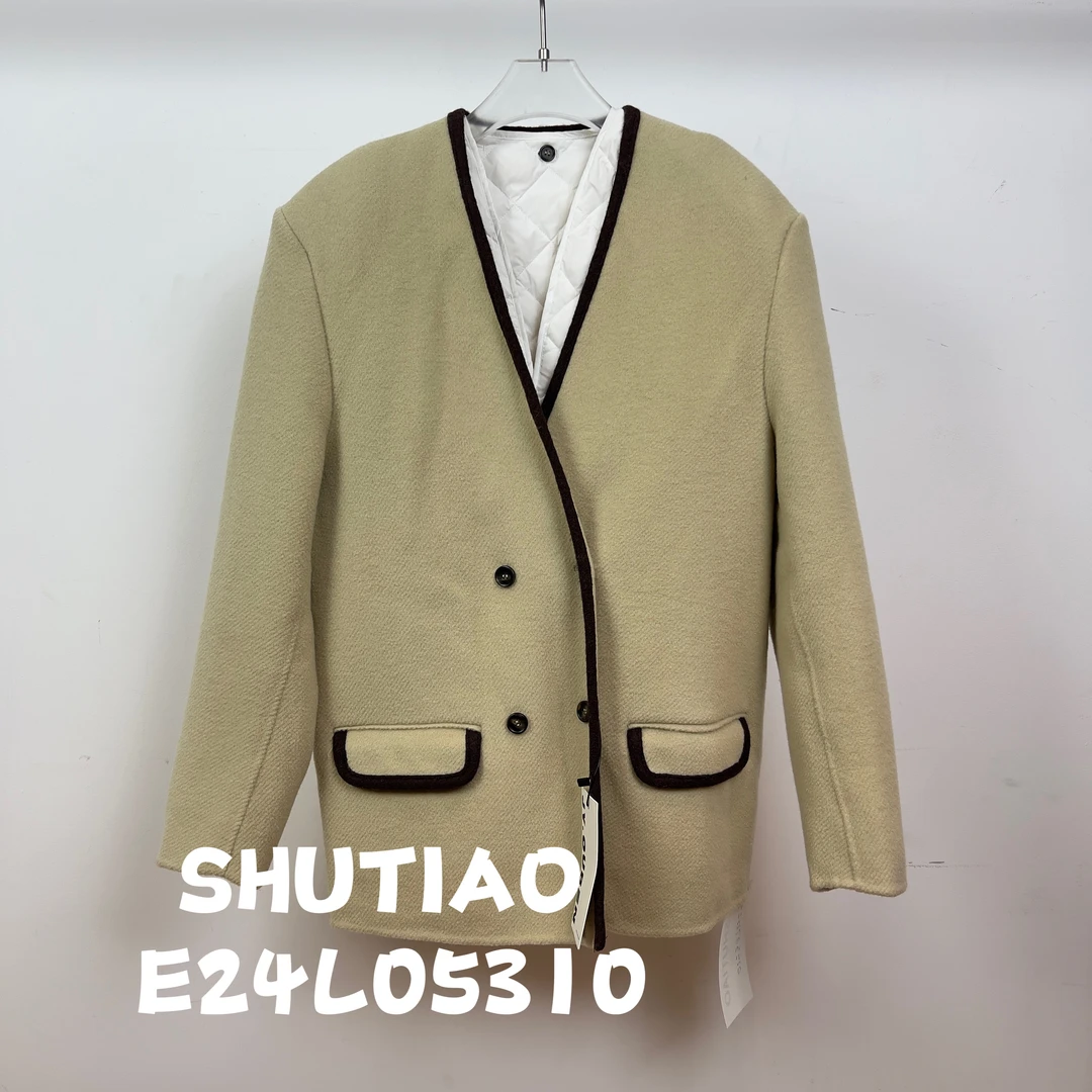 【SHUTIAO】2024秋冬:新款小众设计款外套E24L05310