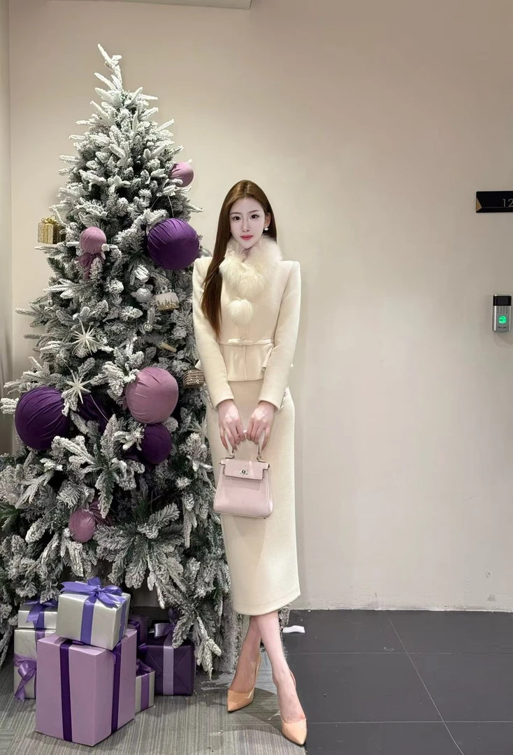 【冰冰】INS轻熟风原宿风日式时尚套装显瘦保暖修身包臀套装252128