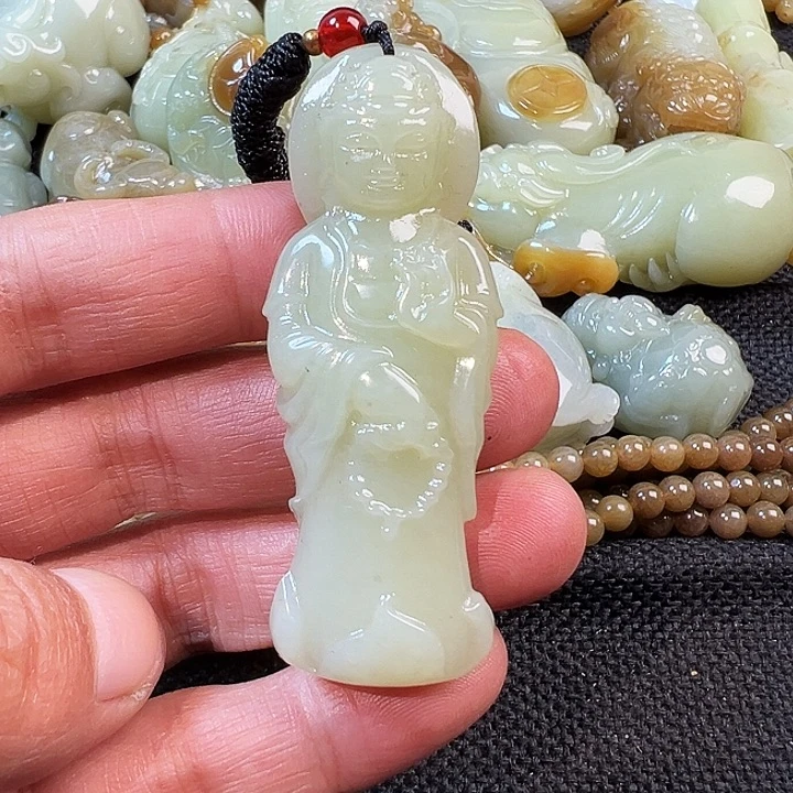 和田玉未镶嵌吊坠(不含链)