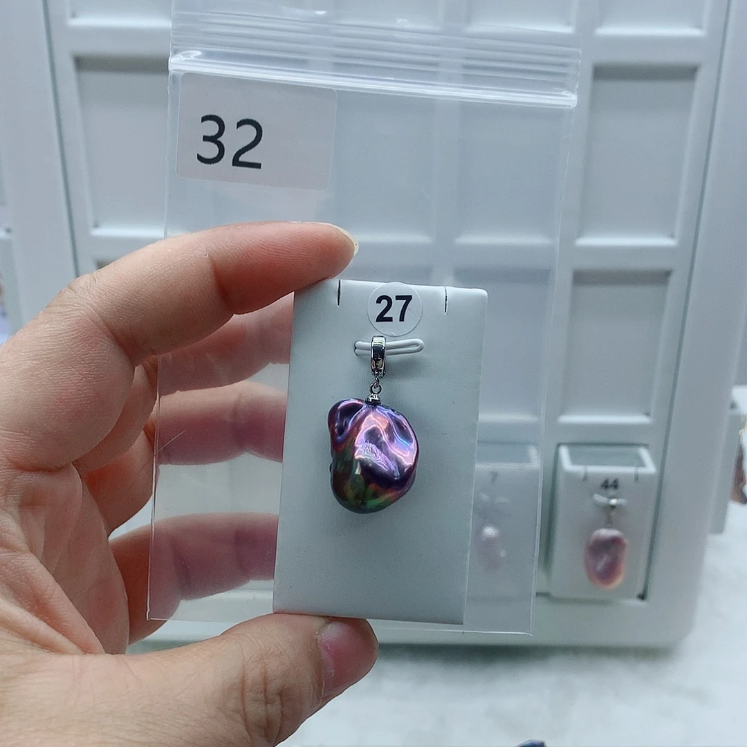 合金淡水珍珠吊坠(不含链)
