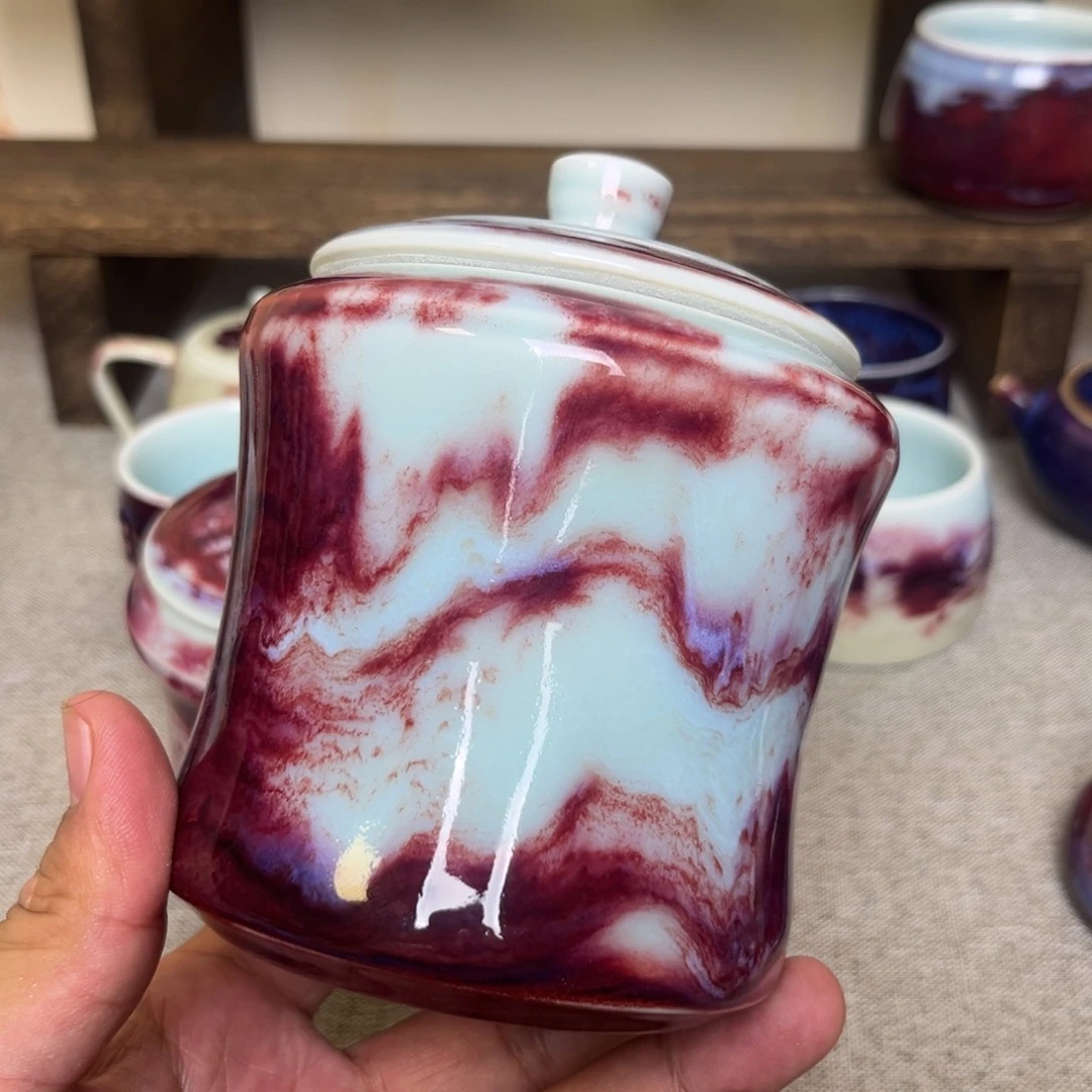 尚***龙钧瓷手工制作烧制的