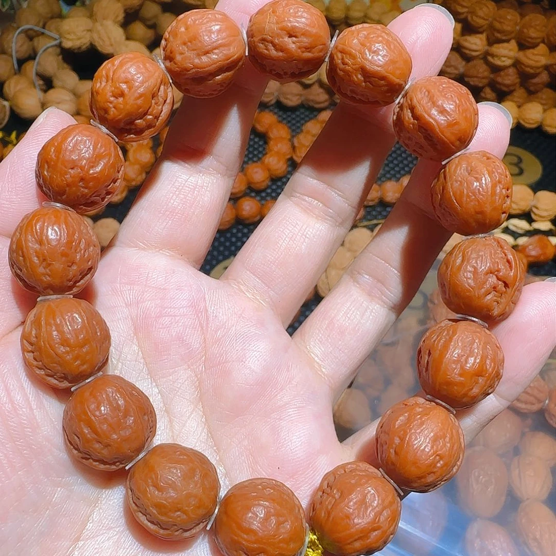 超***毛文玩核桃吊坠富甲小金豆