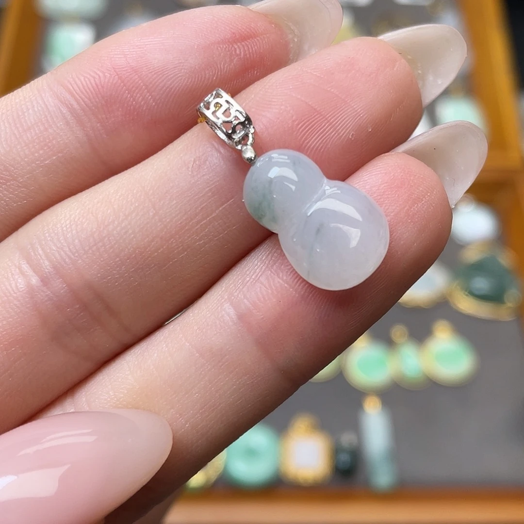 翡翠银S925镶嵌吊坠(不含链)