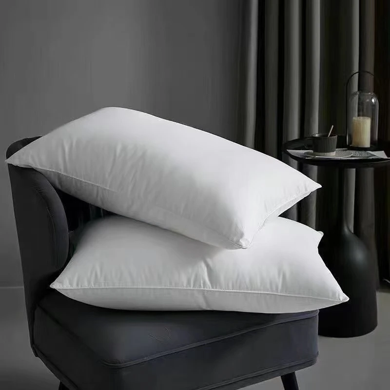 酒店宾馆家用学生宿舍枕头芯套装柔软酒店丝绒成人超柔高弹低枕棉