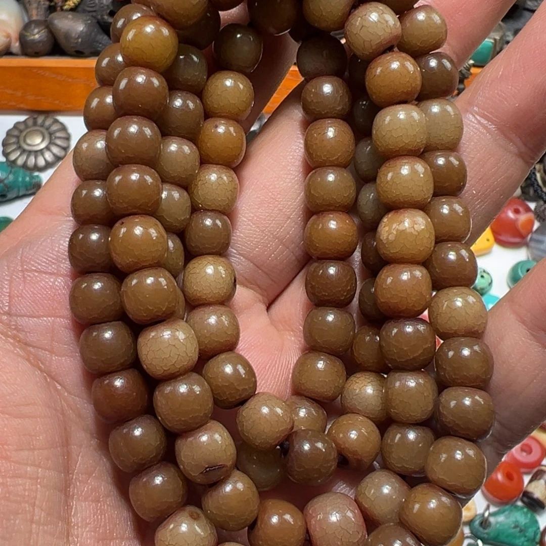 颈饰玻璃墨白藏传出品55