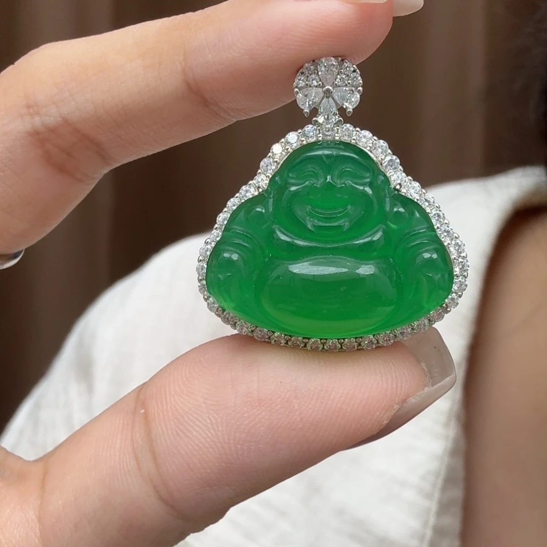 如***境玛瑙/玉髓银S925镶嵌颈饰