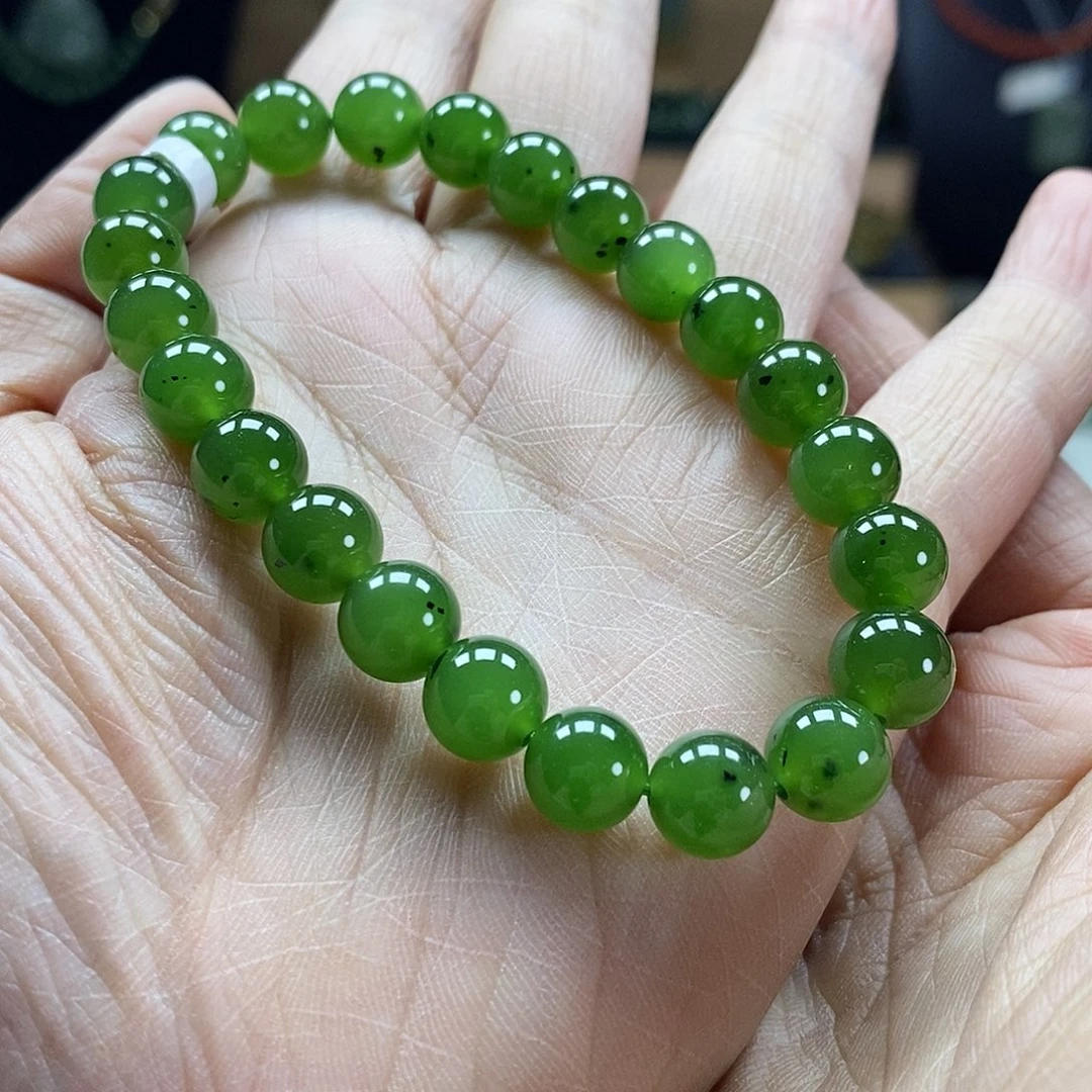 颈饰未镶嵌和田玉（碧玉）8mm