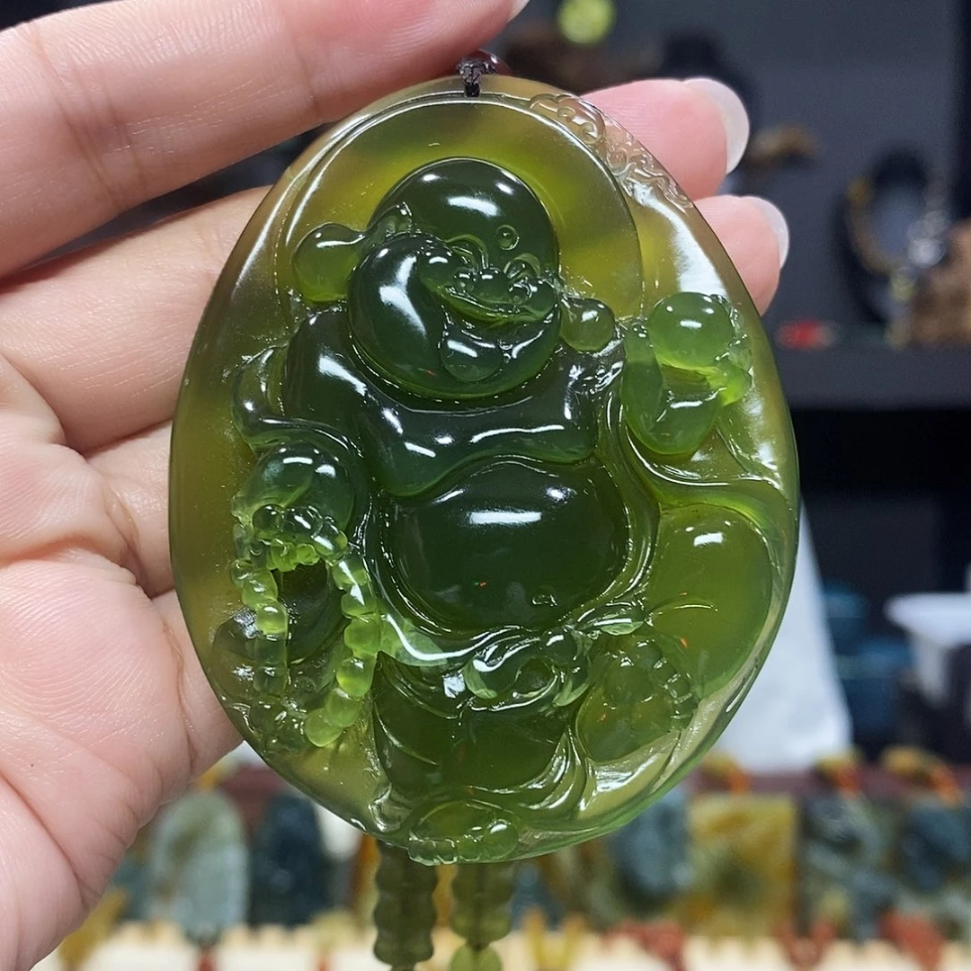 未镶嵌岫玉挂件吊坠项链