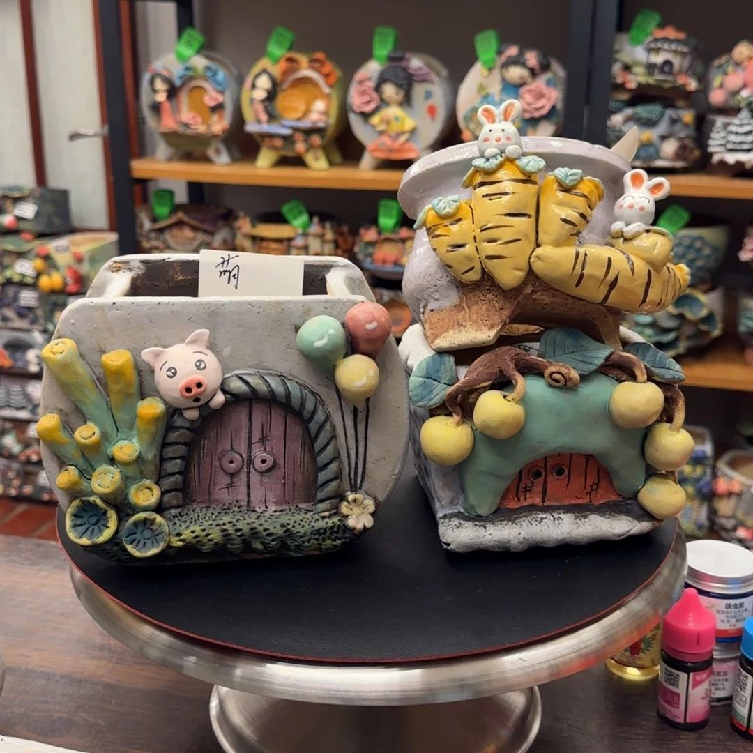 【闪购商品】陶瓷S**萌粗陶手捏