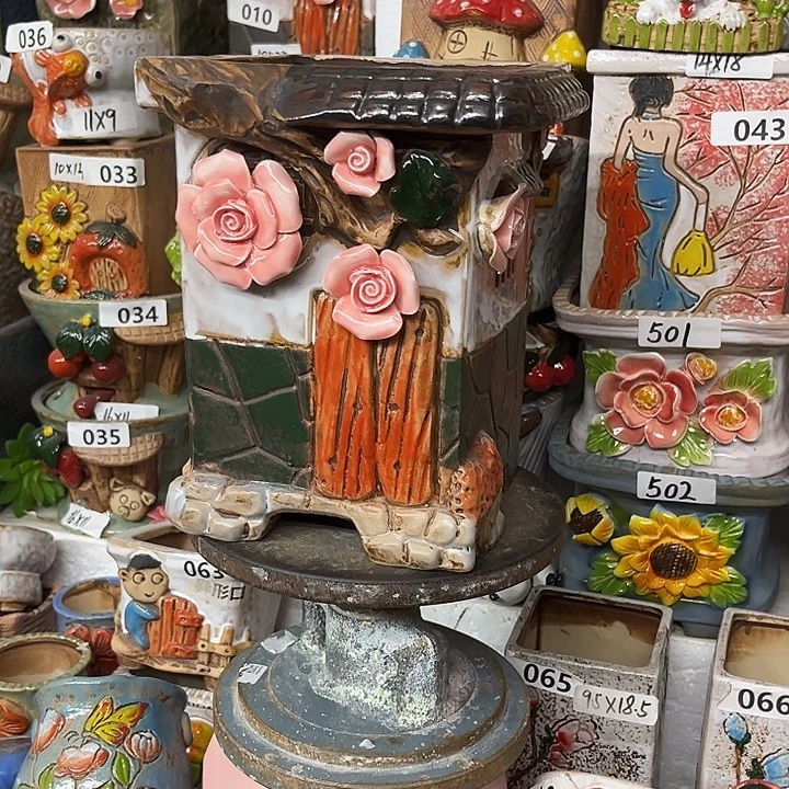 粗陶材质多肉花盆