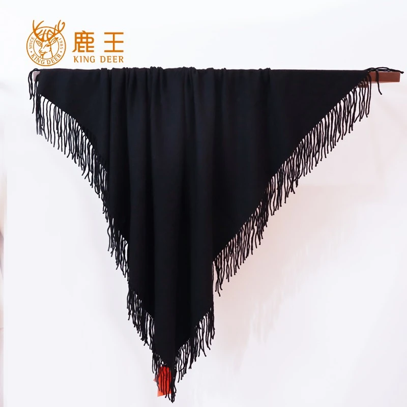 编码PSC633 鹿王24秋冬新款披肩亲肤保暖加厚大方巾羊绒