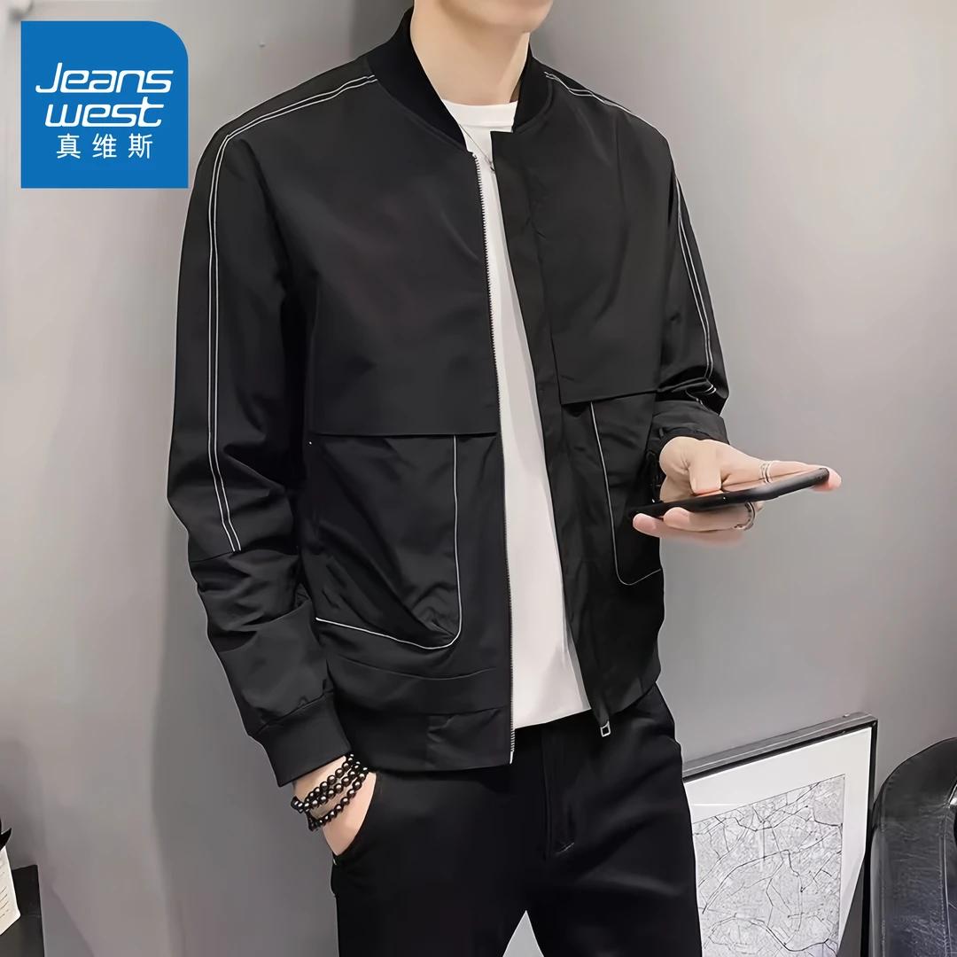 真维斯春秋季男士外套潮牌2025款休闲爆款薄款棒球服修身帅气夹克