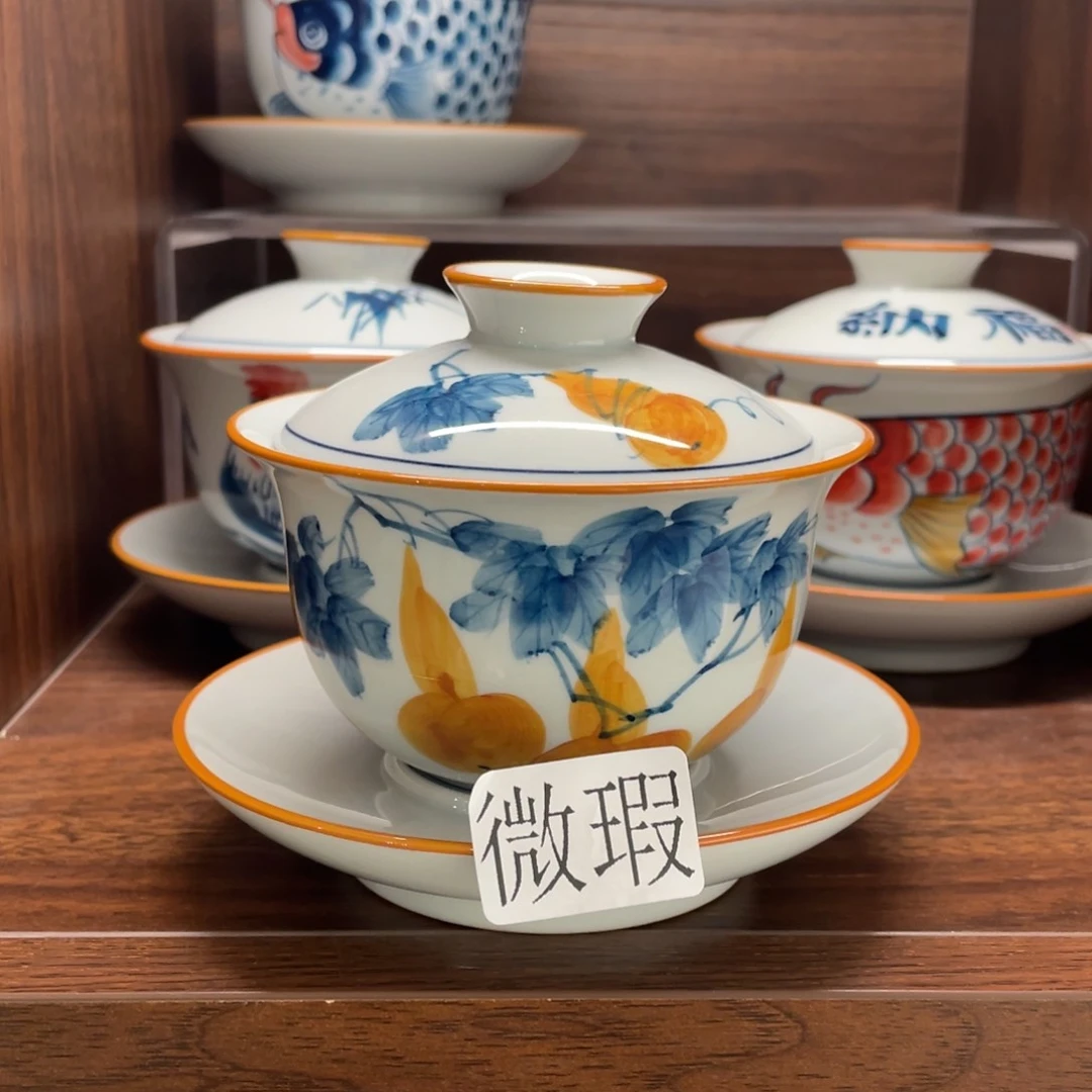 有下釉下彩纯手绘