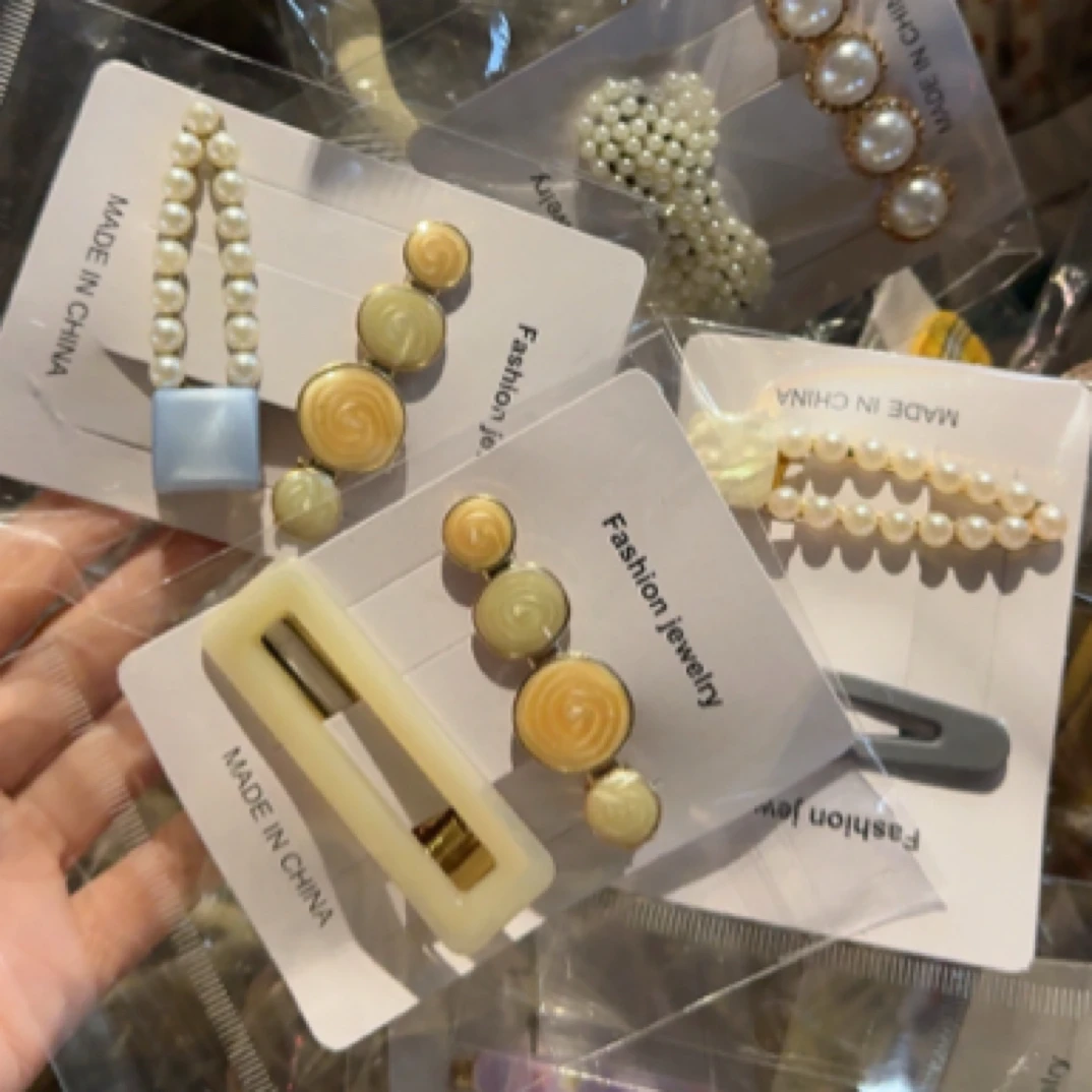 一字夹自然韩版韩式气质女甜美边夹复古发卡发夹侧边夹鸭嘴夹混款