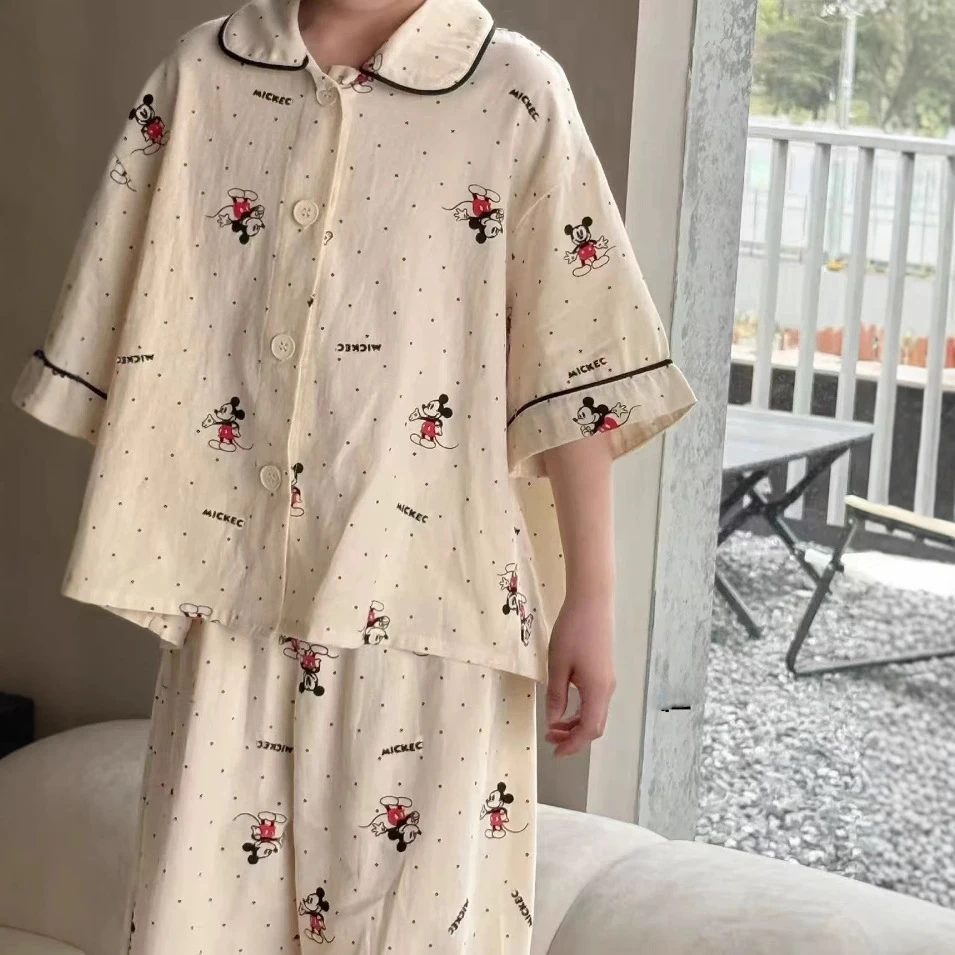 自制儿童家居服套装2025夏季新品880271中大童韩版睡衣两件套