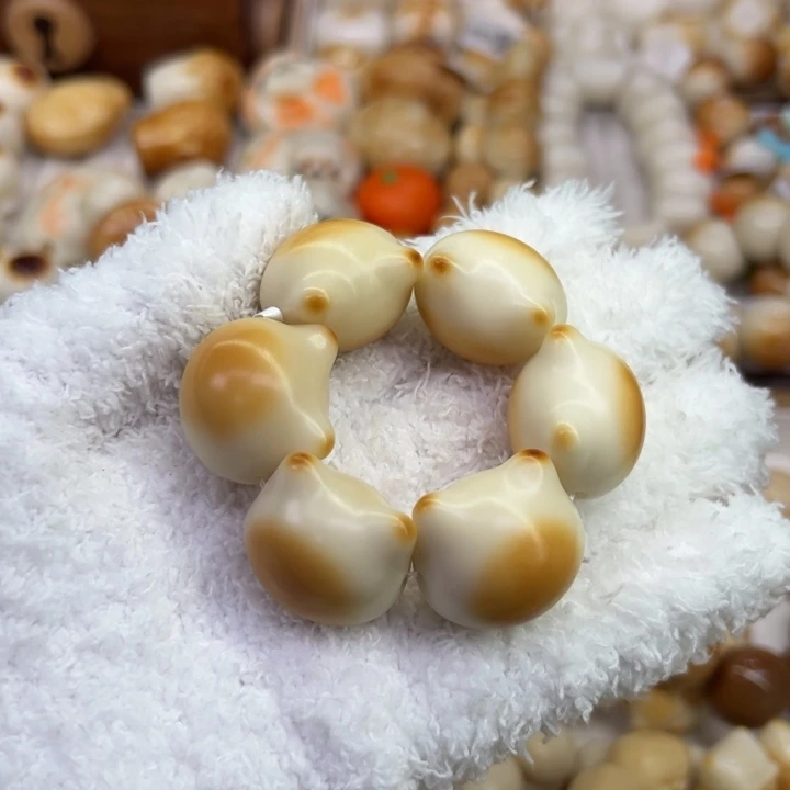 把件菩提根/象牙果83 象牙果原果雕刻暹罗猫头全品手捻