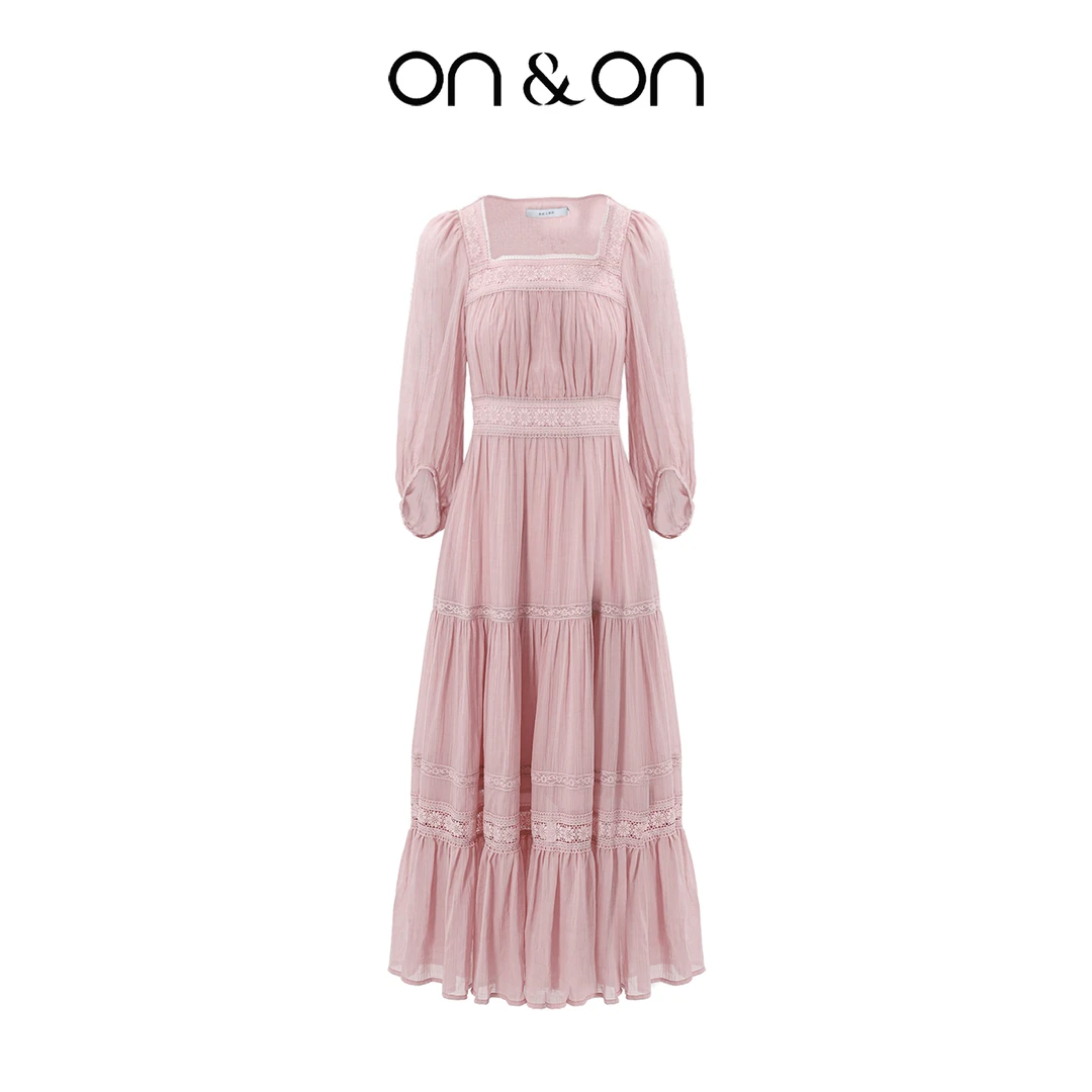 ON&ON/安乃安夏季新款法式蕾丝收腰度假风纯欲连衣裙N5SA1632649