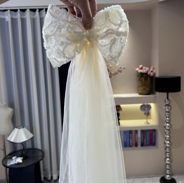 2025夏季甜美女童卡通风蝴蝶结发饰公主风手工女