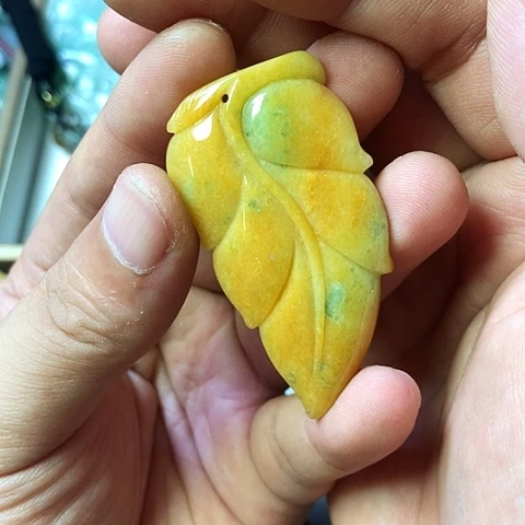 颈饰未镶嵌翡翠福豆豆珠宝翡翠颈饰