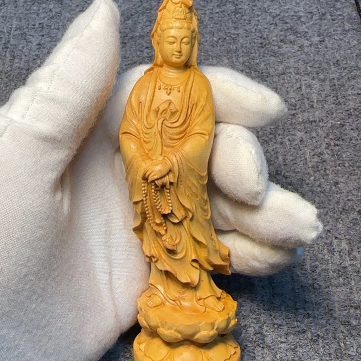 黄杨木全陈化老料把件