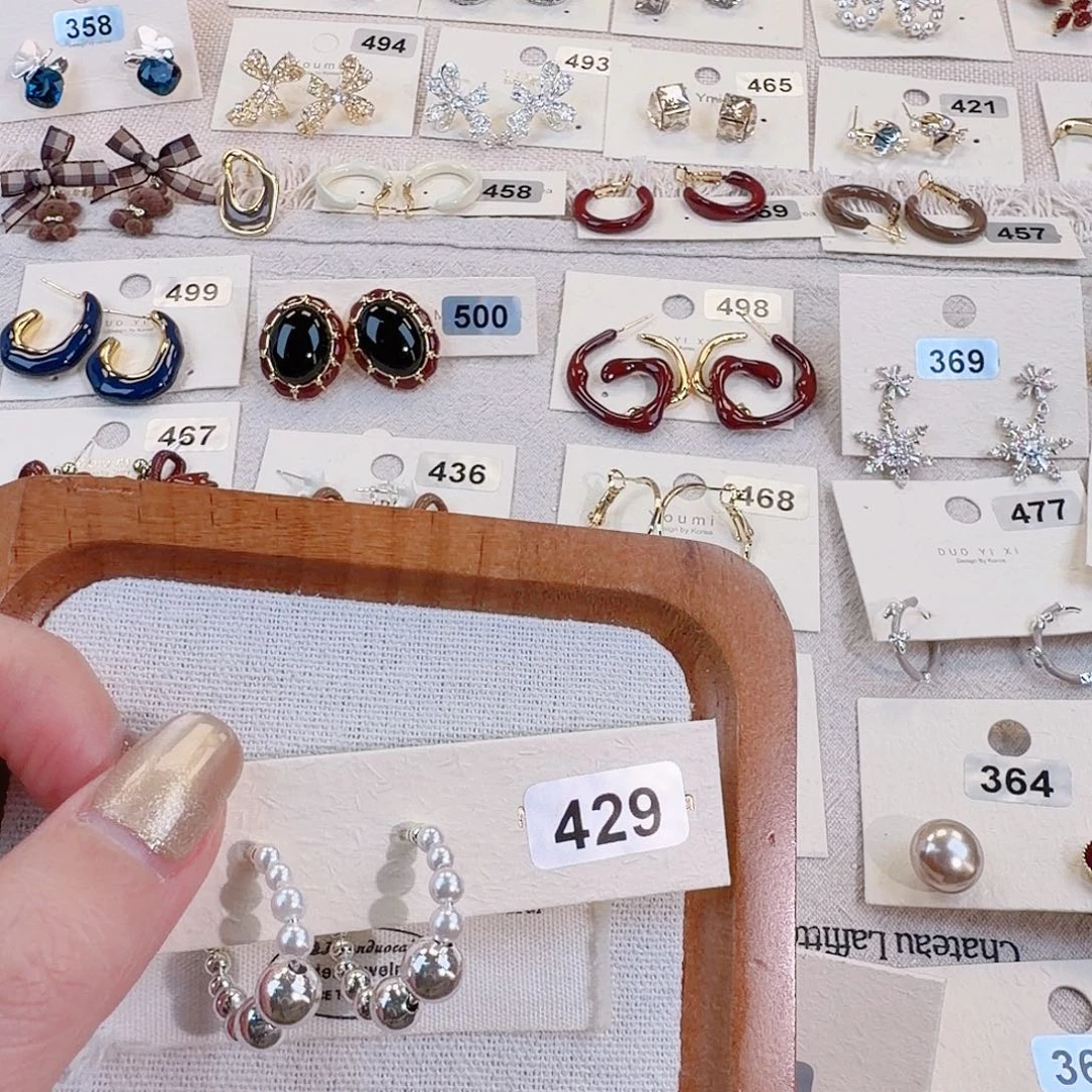 仿珍珠铜合金925银耳钉